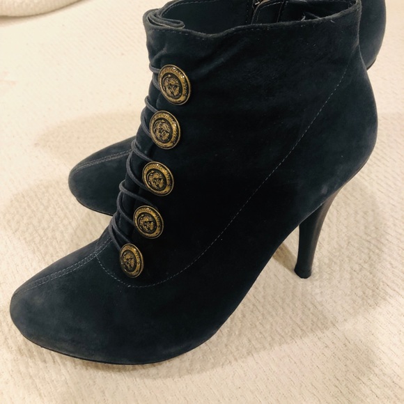 Guess Navy Blue Button Boots - Picture 5 of 8